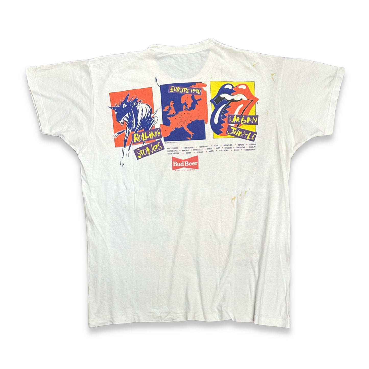 [XL] 1990' Rolling Stones Urban Jungle Euro Tour Tee