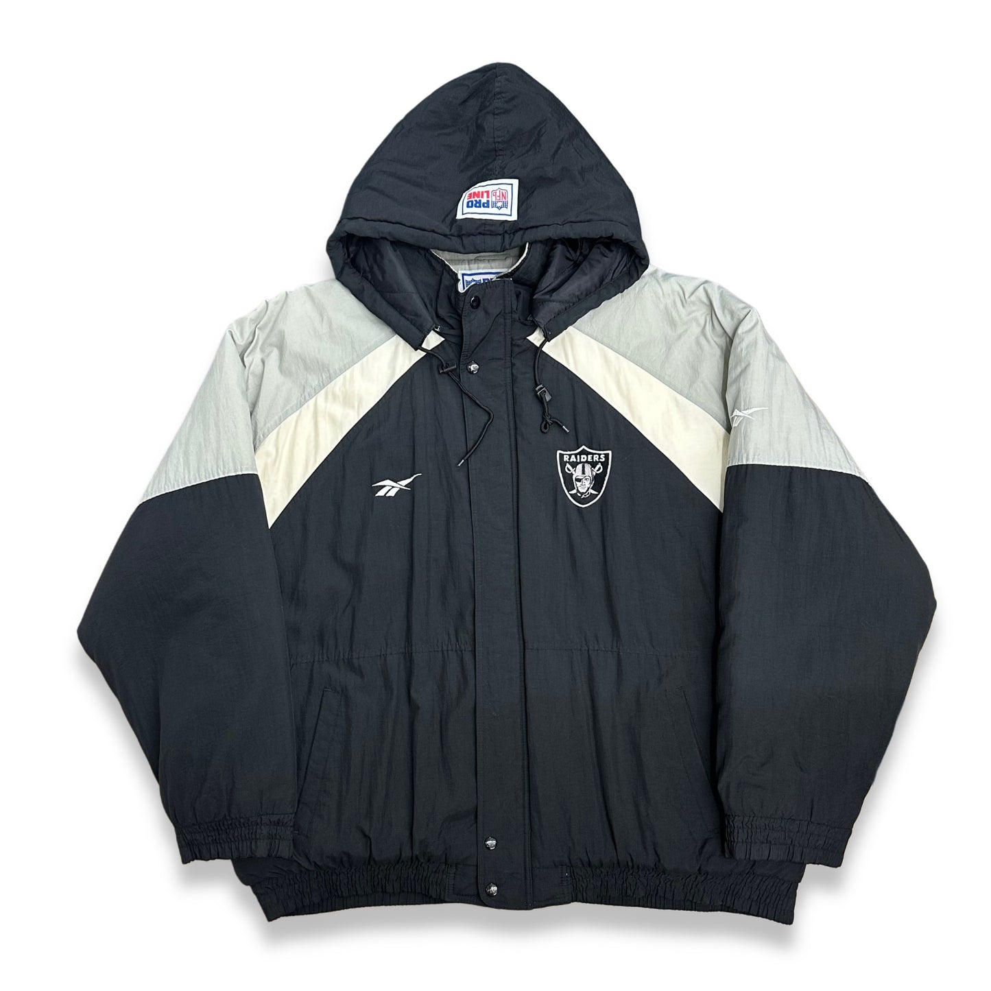 [XXL] 90s Reebok Raiders Bench Parka