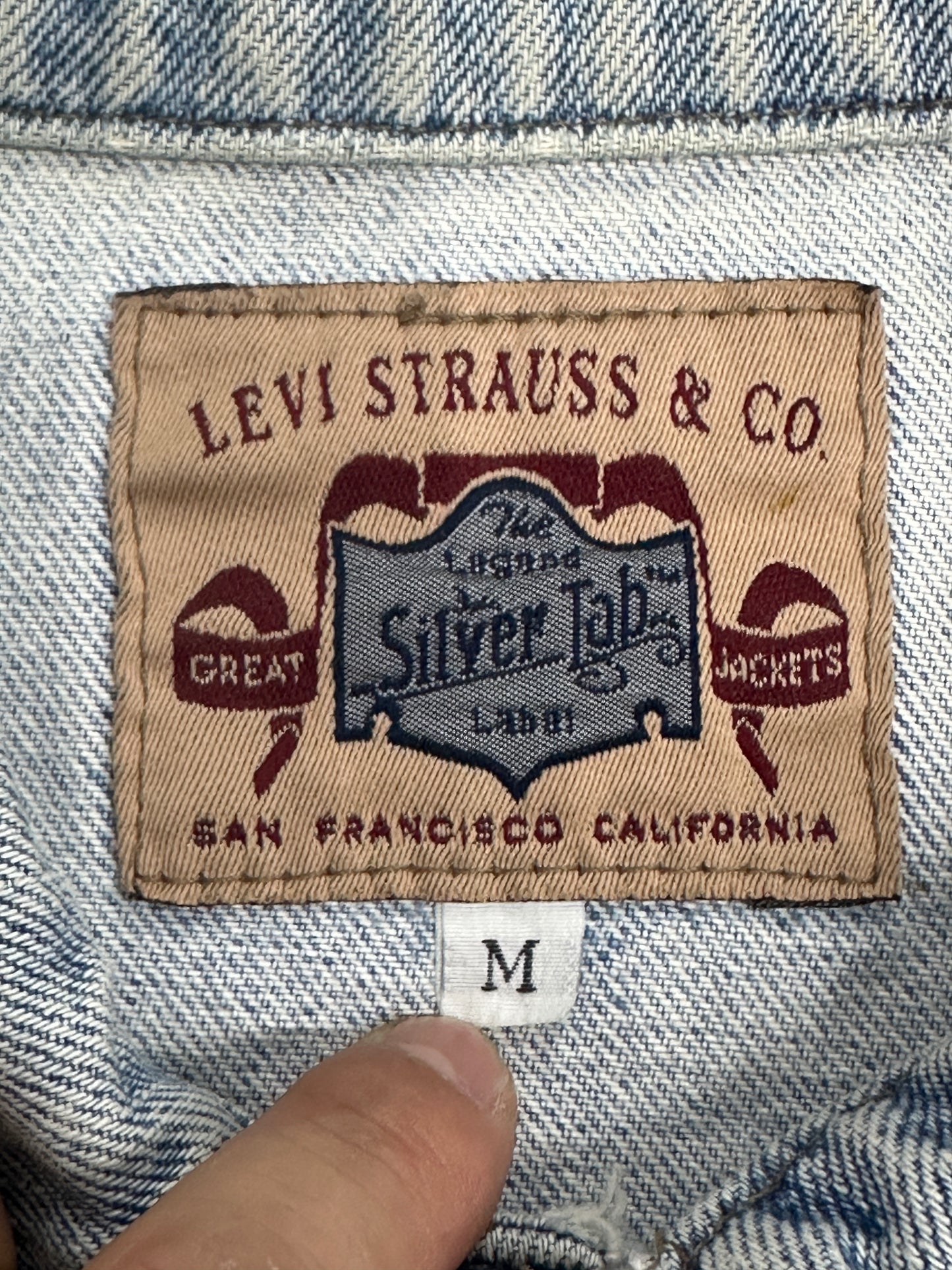 [M] 90s Levi's SilverTab Denim Bomber Jacket