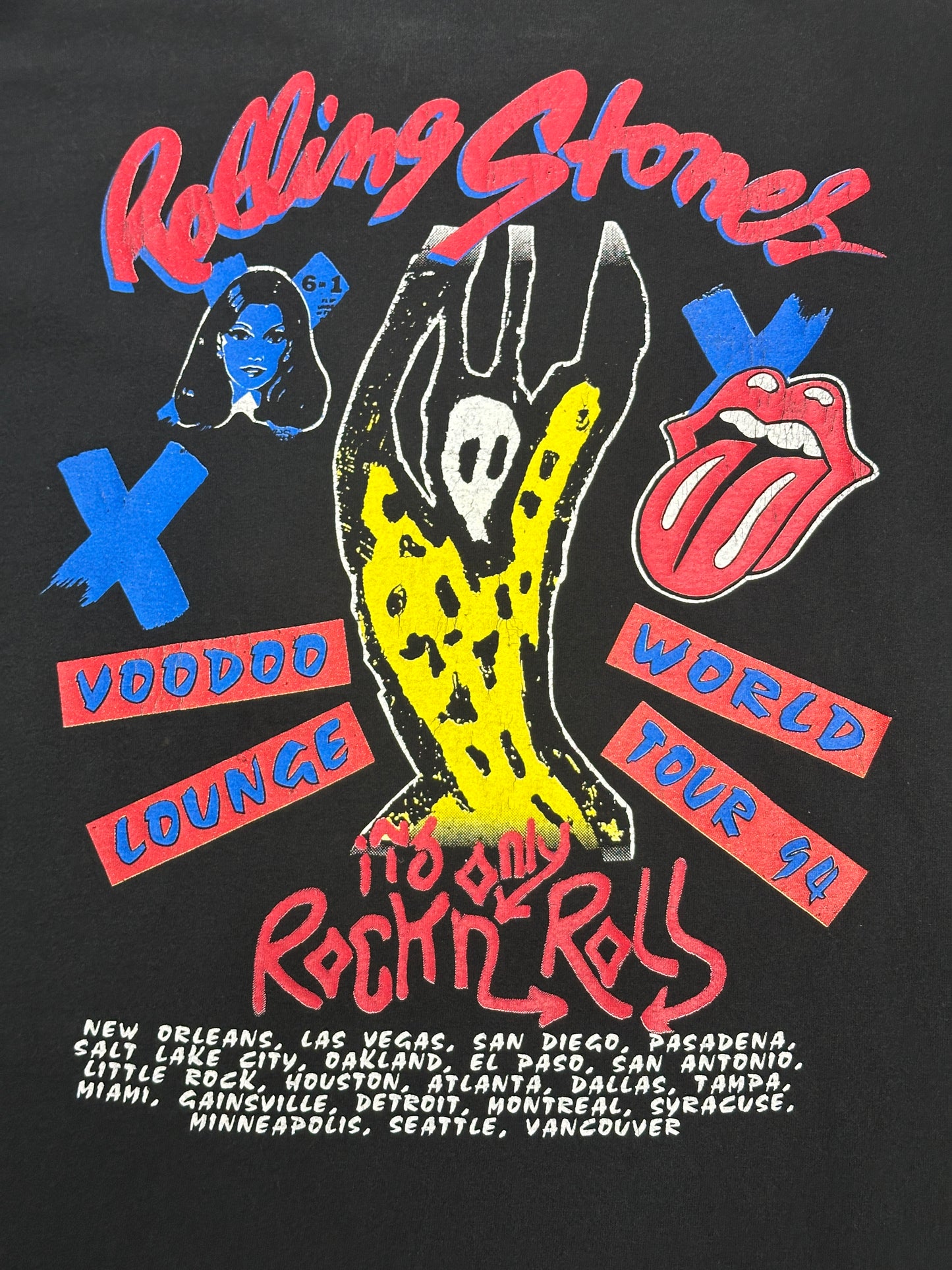 [XL] 1994' Rolling Stones Voodoo Lounge World Tour Tee