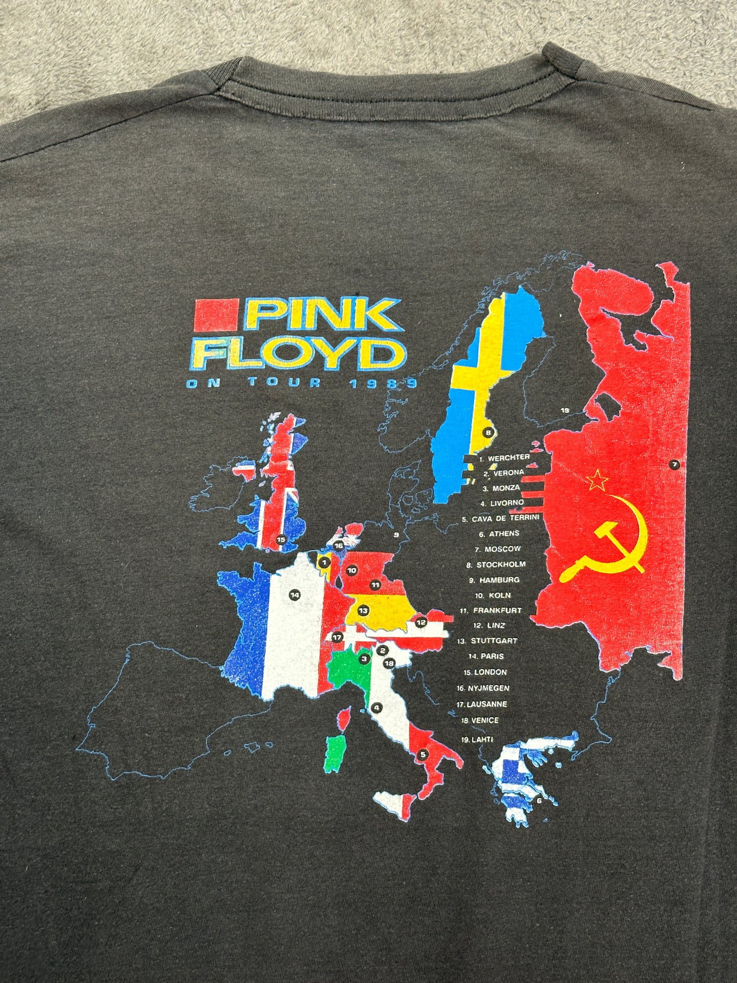 [L] 1989' PINK FLOYD A Momentary Lapse of Reason Euro Tour Tee