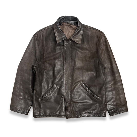 [L] 90s Vera Pelle Vegetable Leather Jacket