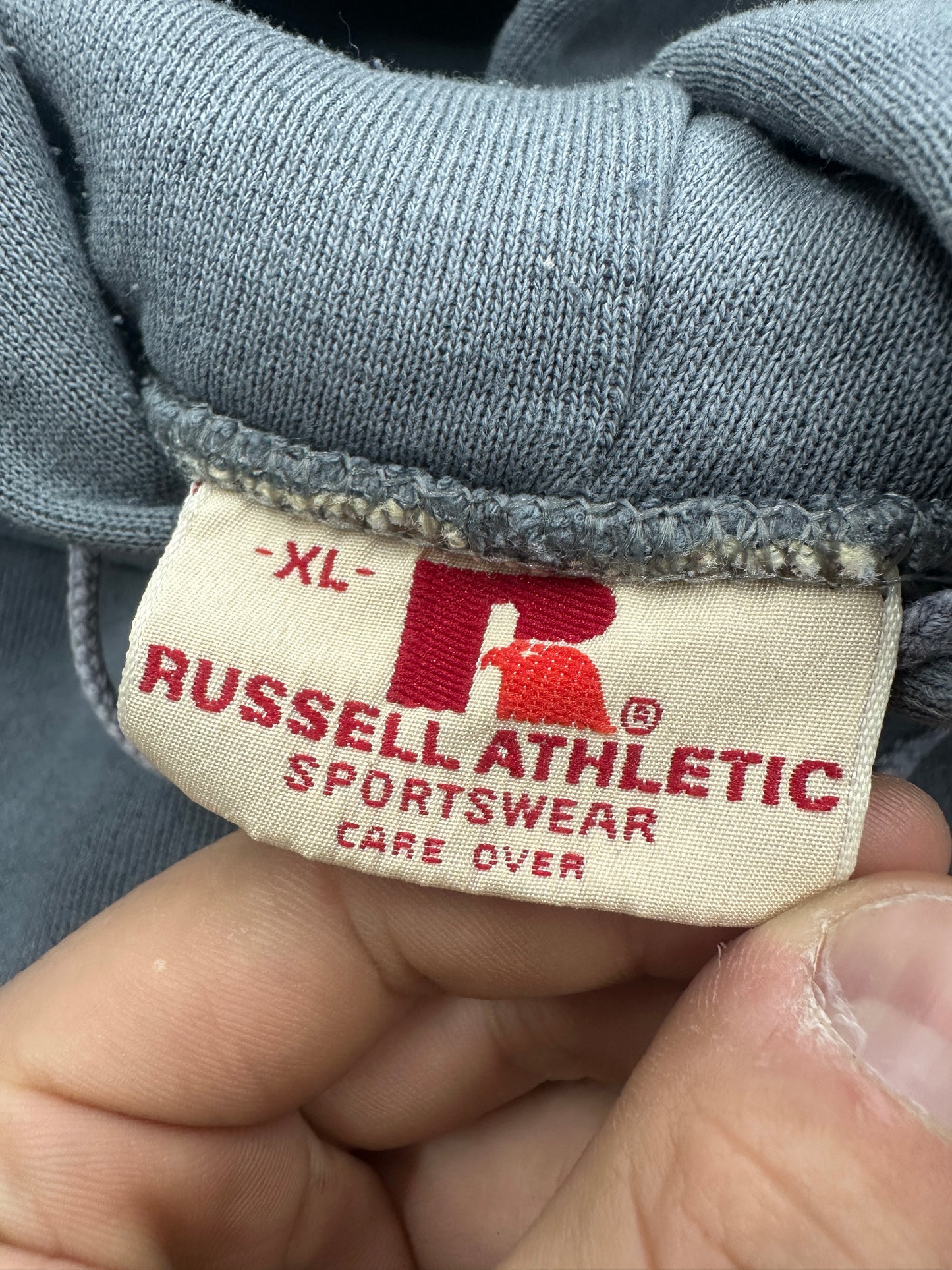 [XL] 70s Russell Faded Hood Zip-up