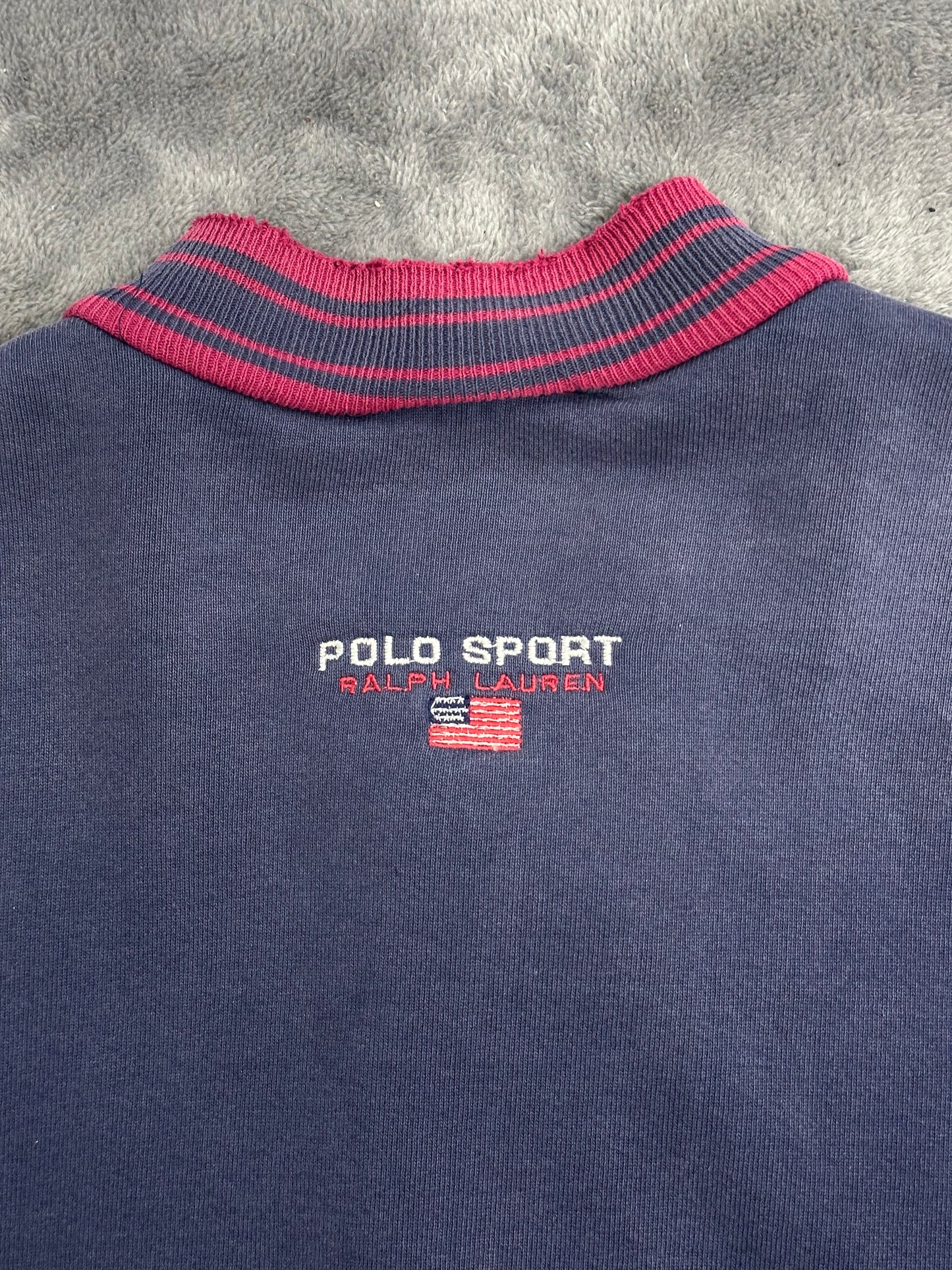 [XL] 90s POLO SPORT Sweat Varsity Jacket
