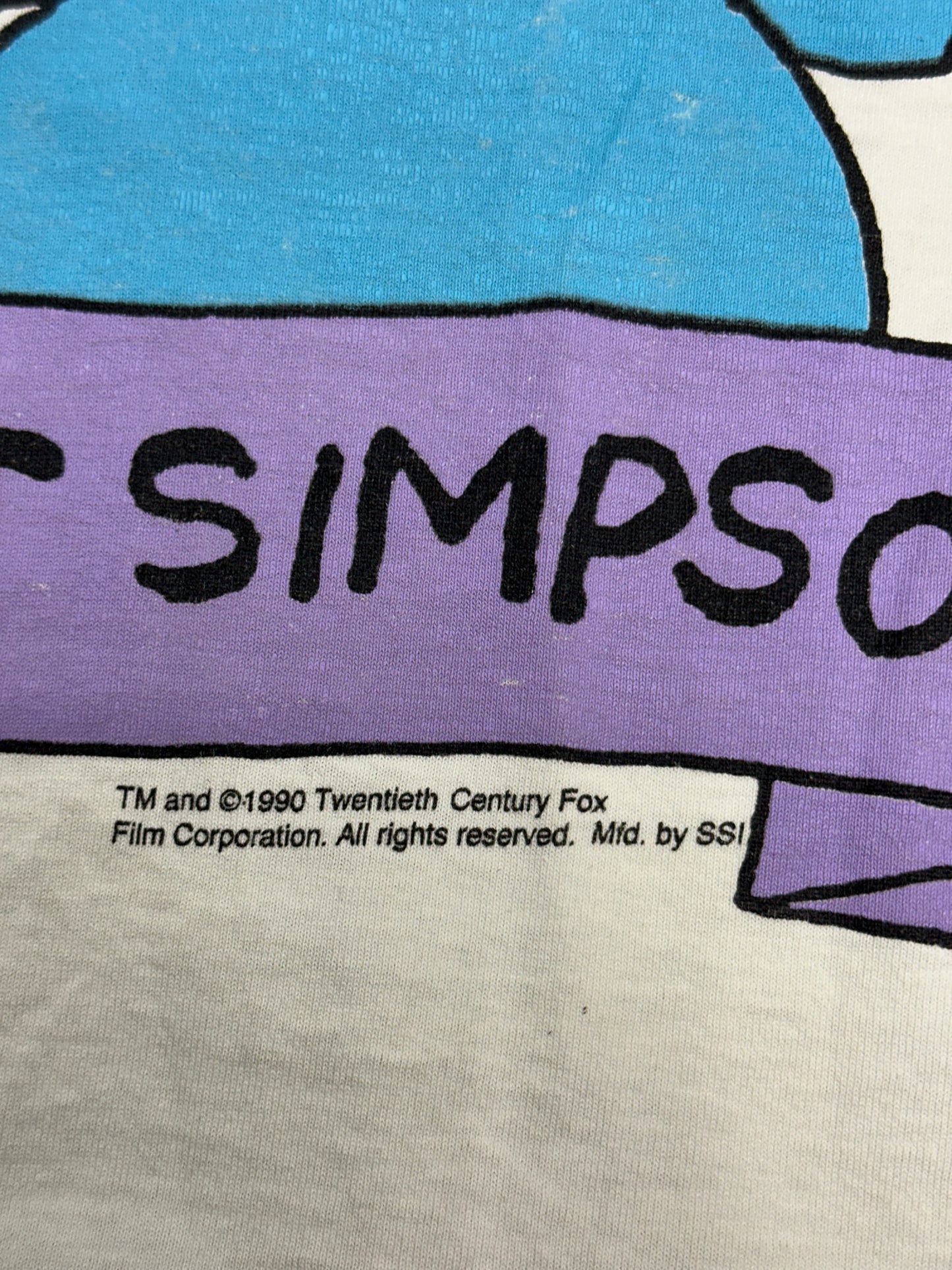 [M] 1990' the Simpsons Cartoon Tee