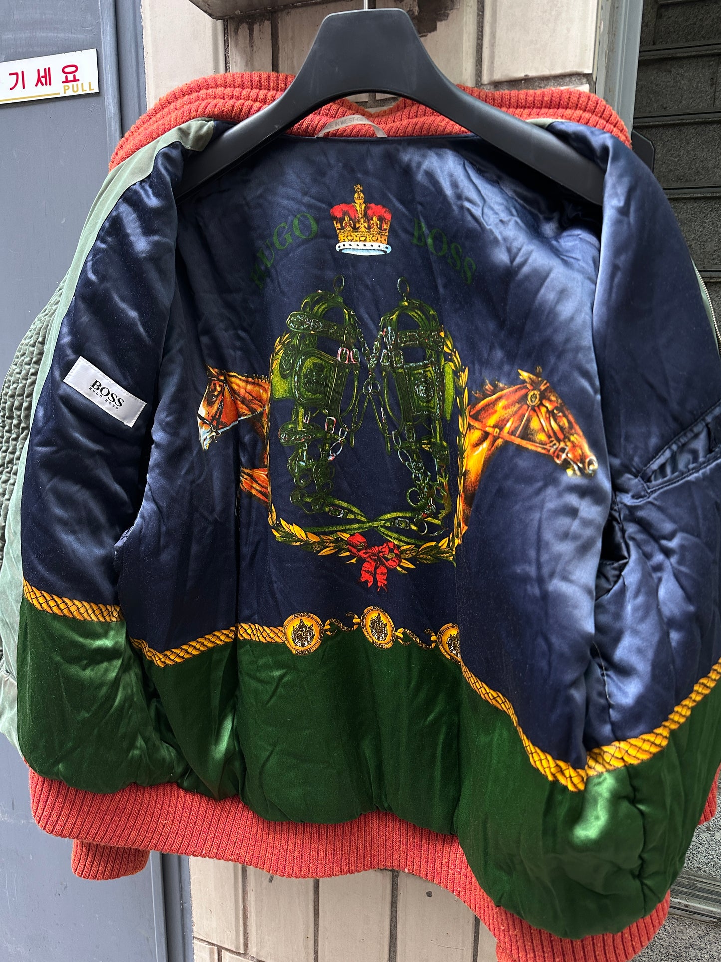 [XL] 80s HUGO BOSS 4 Pocket Bomber Jacket