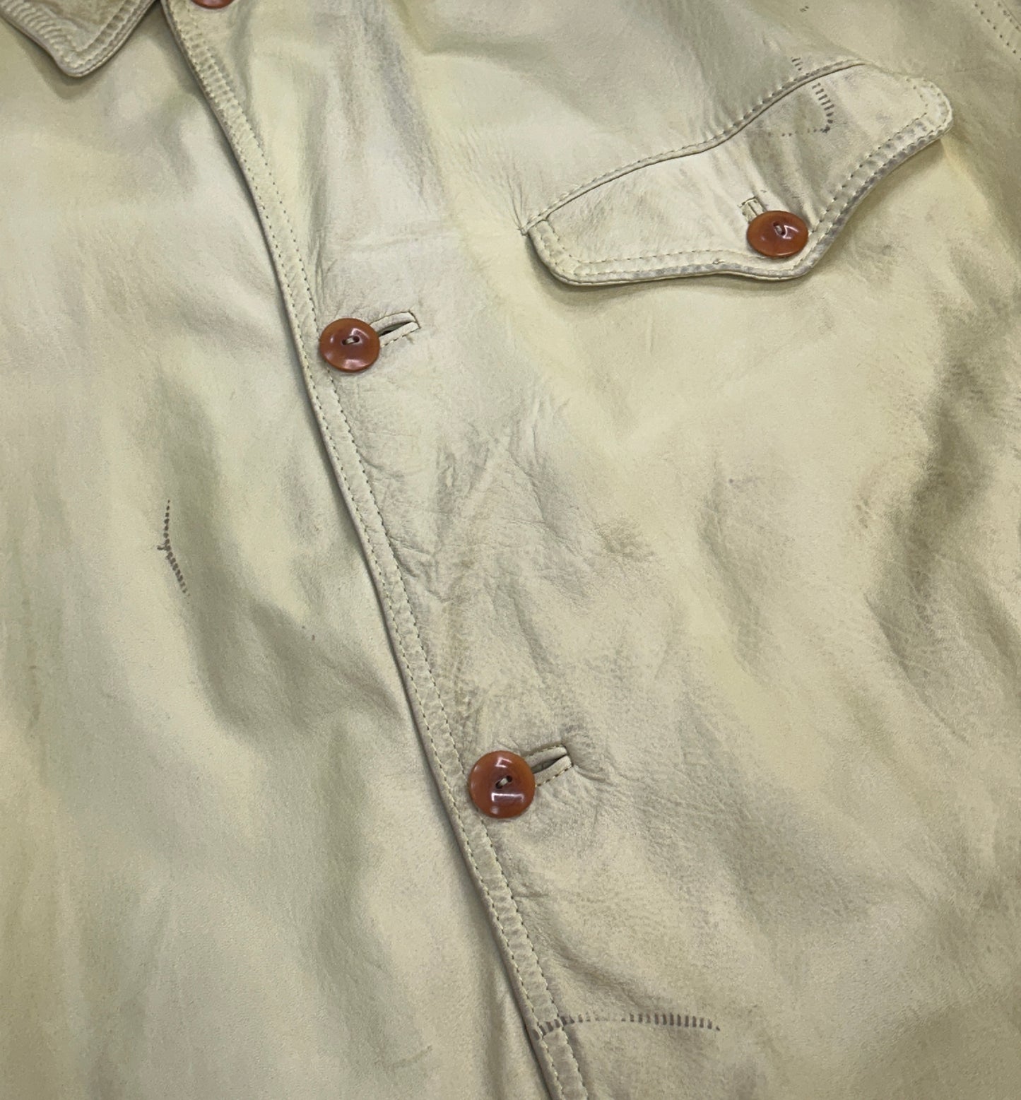 [XL] 80s HUGO BOSS Leather Trucker Jacket