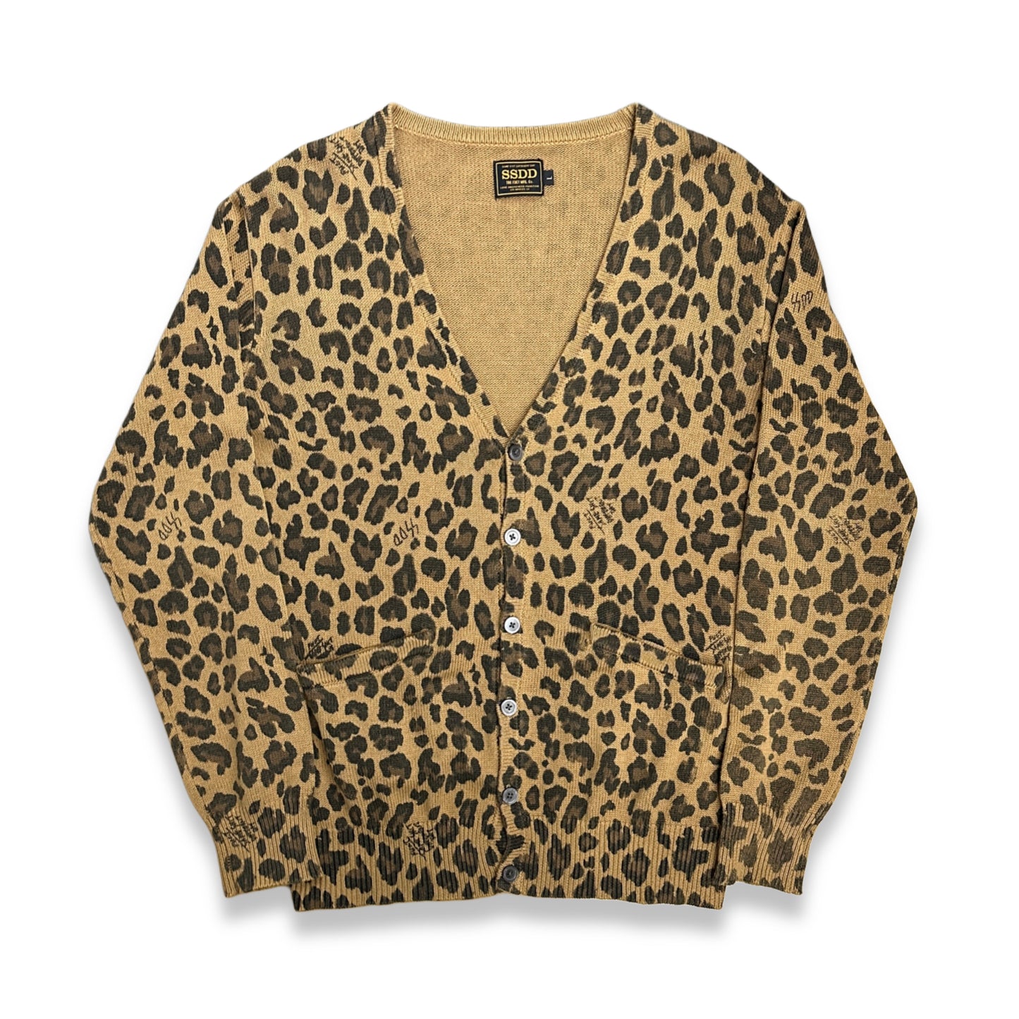 [L] FUCT SSDD Leopard Knit Cardigan