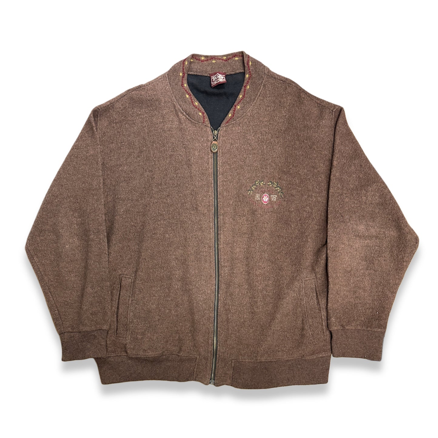 [XL] 90s HUGO BOSS Wool Sweater Zip-up