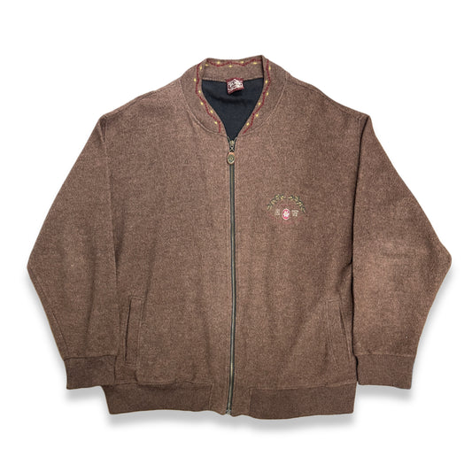 [XL] 90s HUGO BOSS Wool Sweater Zip-up