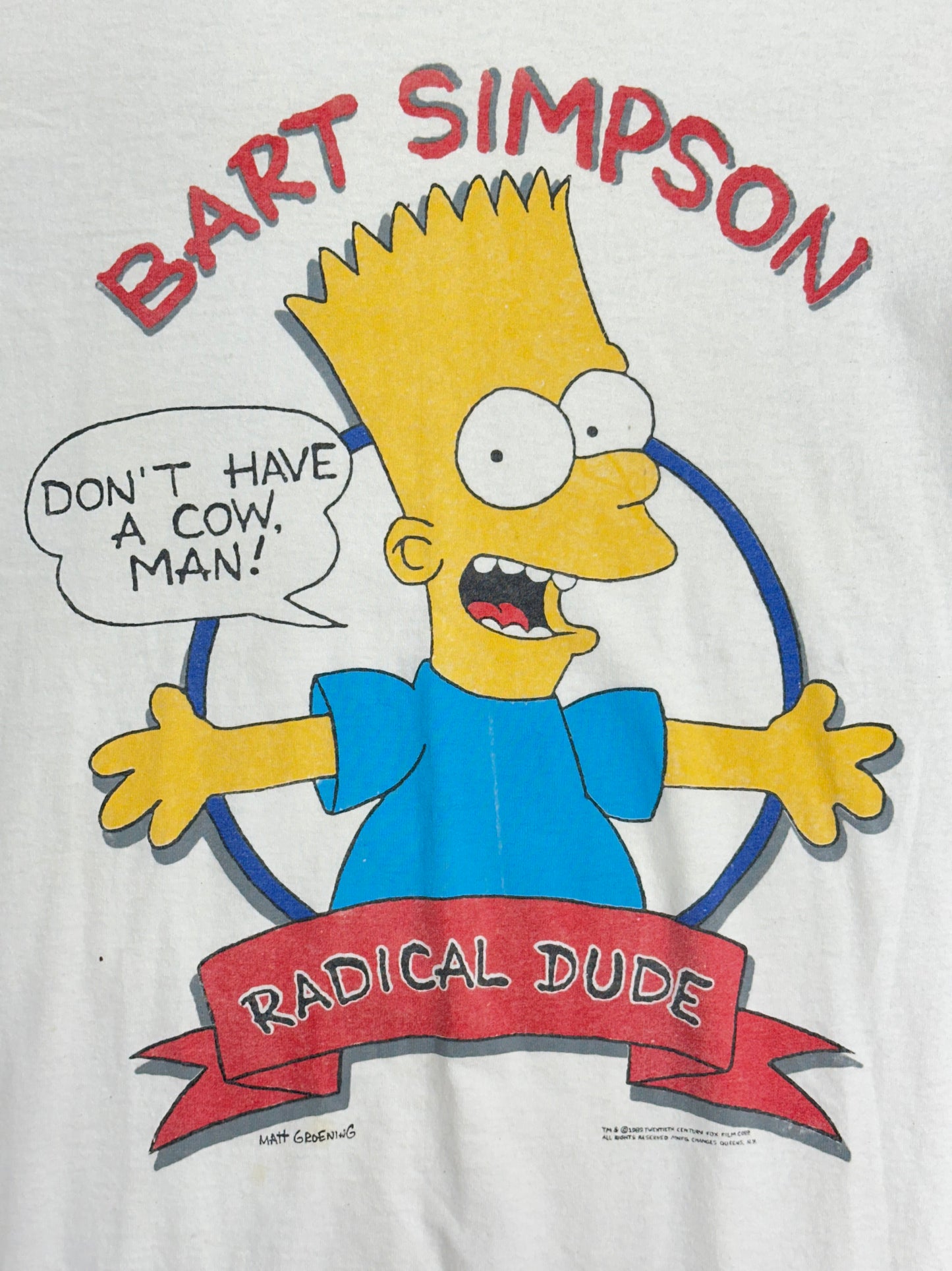 [L] 1989' the Simpsons Cartoon Tee