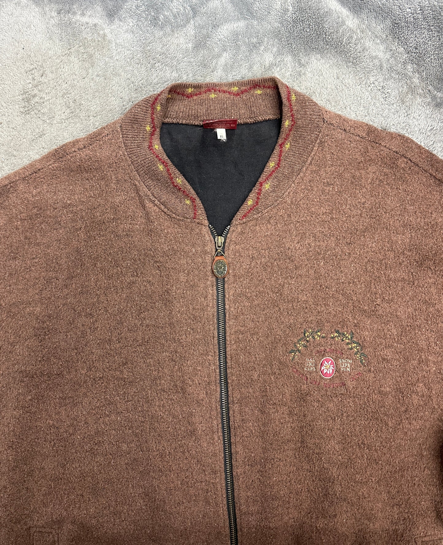 [XL] 90s HUGO BOSS Wool Sweater Zip-up