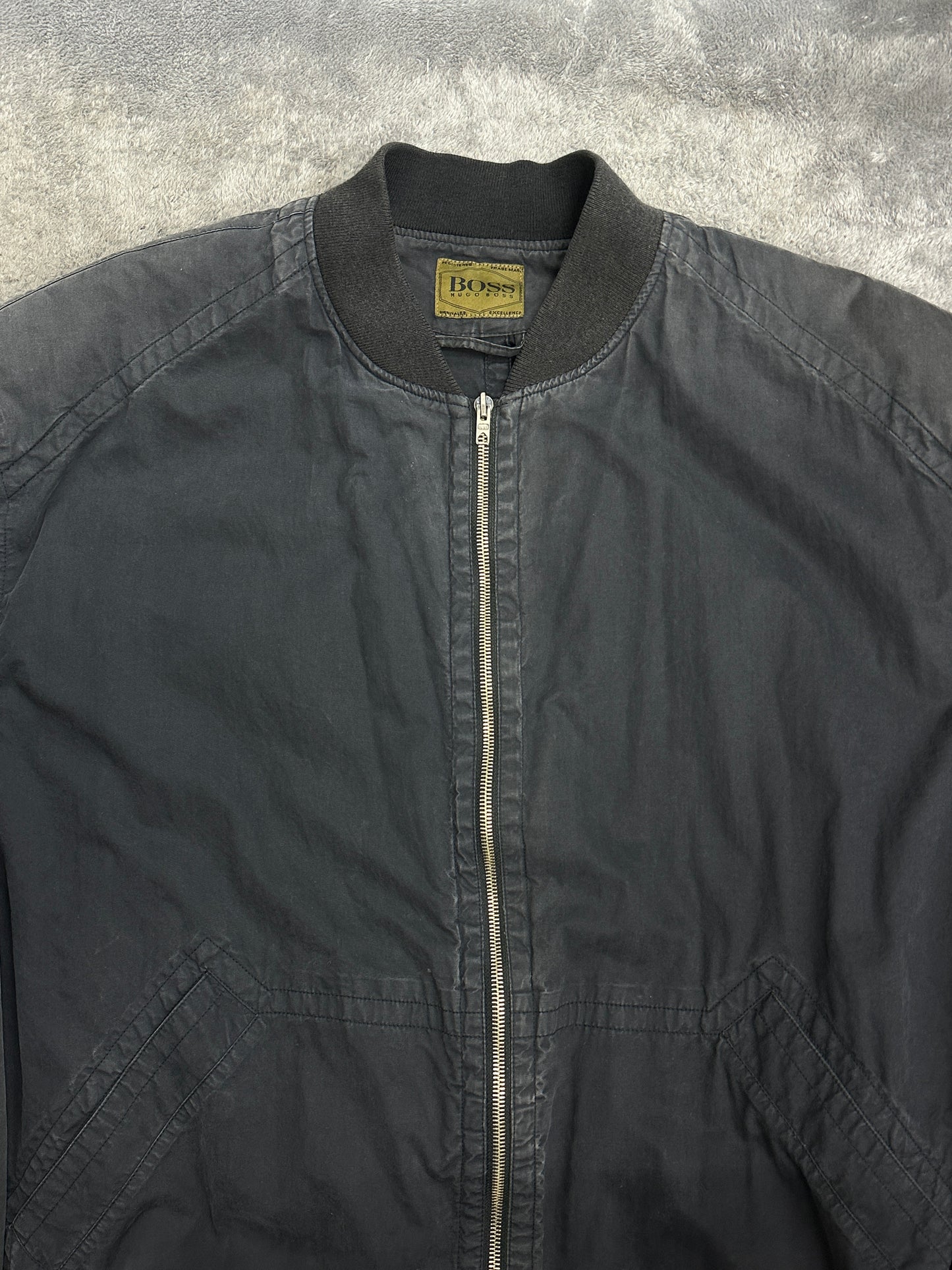 [XL] 80s HUGO BOSS Faded Bomber Jacket