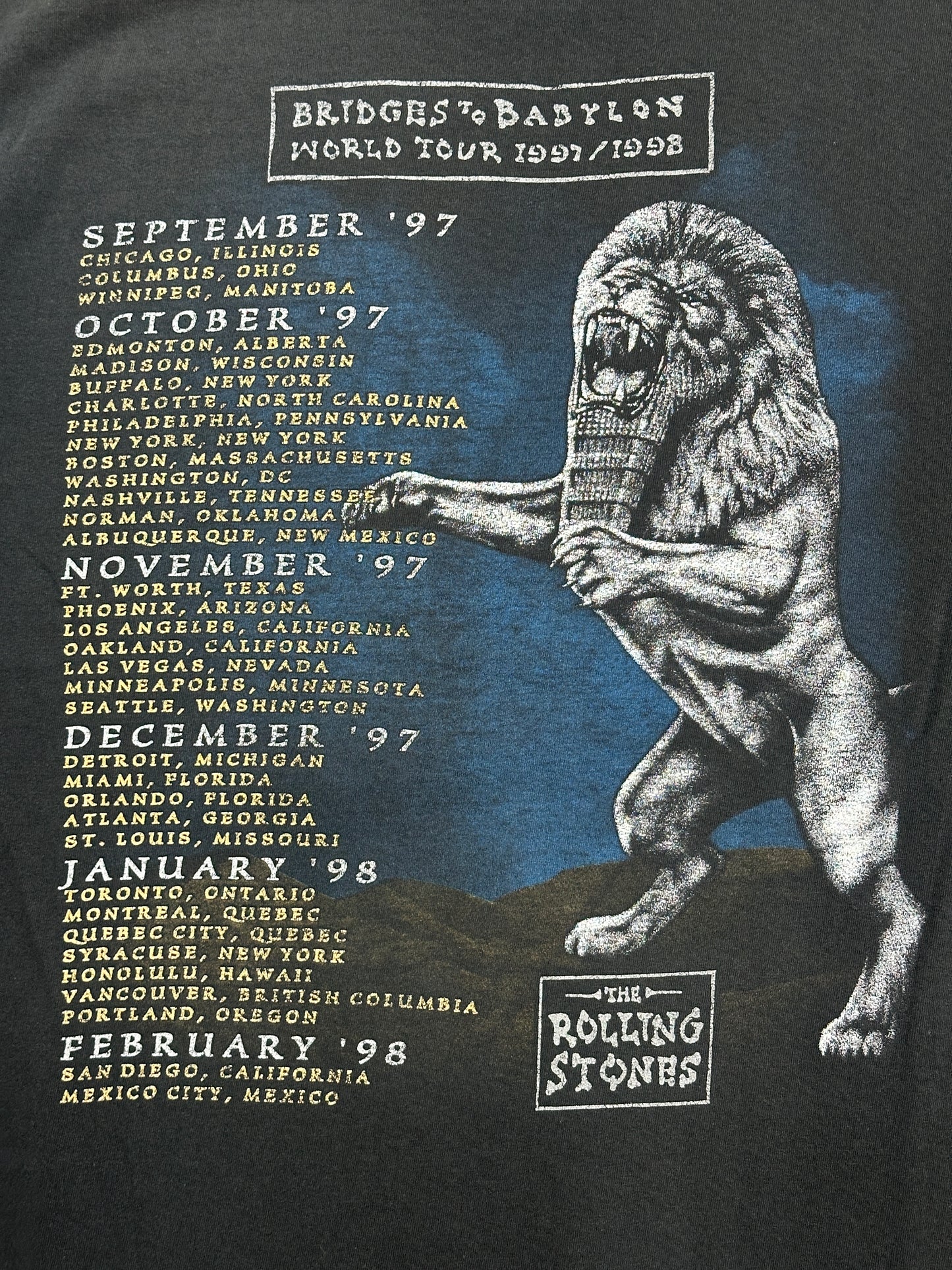 [XL] 1997' Rolling Stones Bridges to Babylon Tour Tee