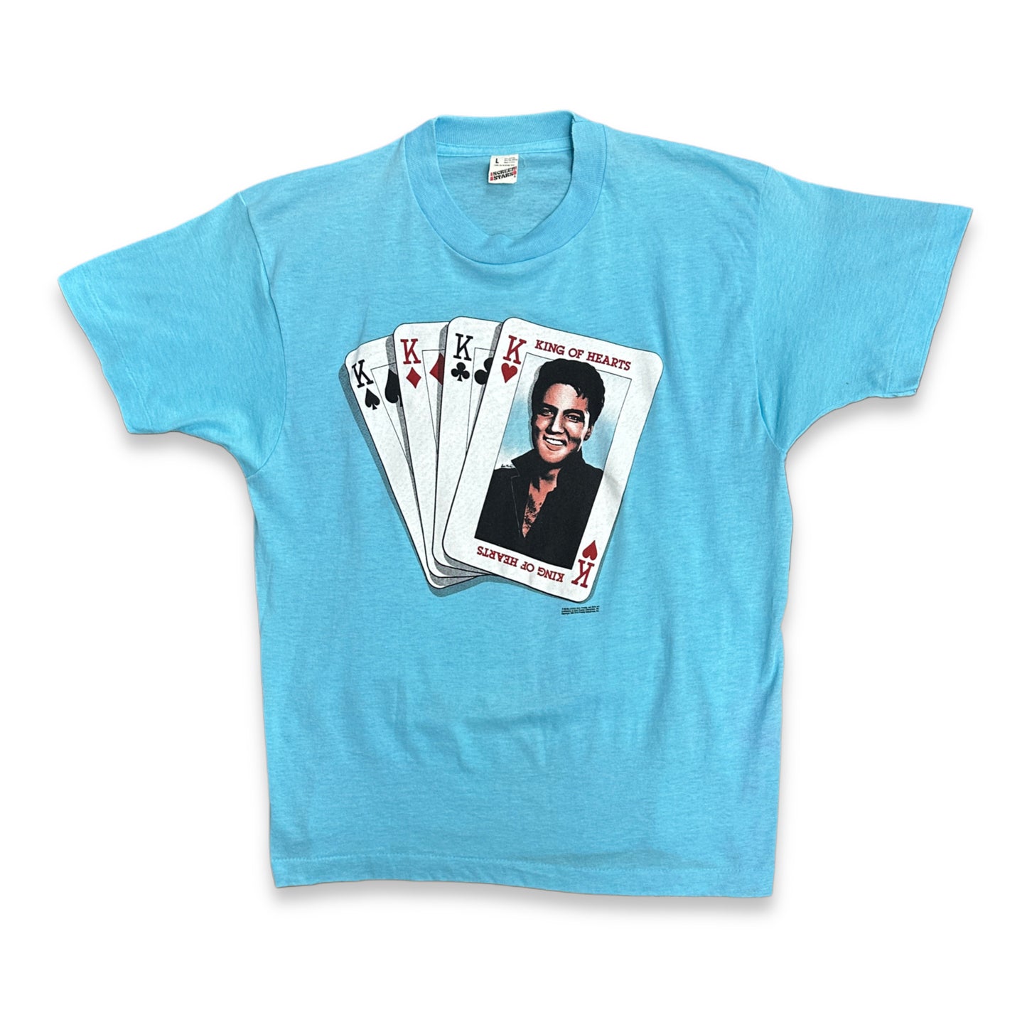 [L] late 80s Elvis Presley 'King of Hearts' Tee