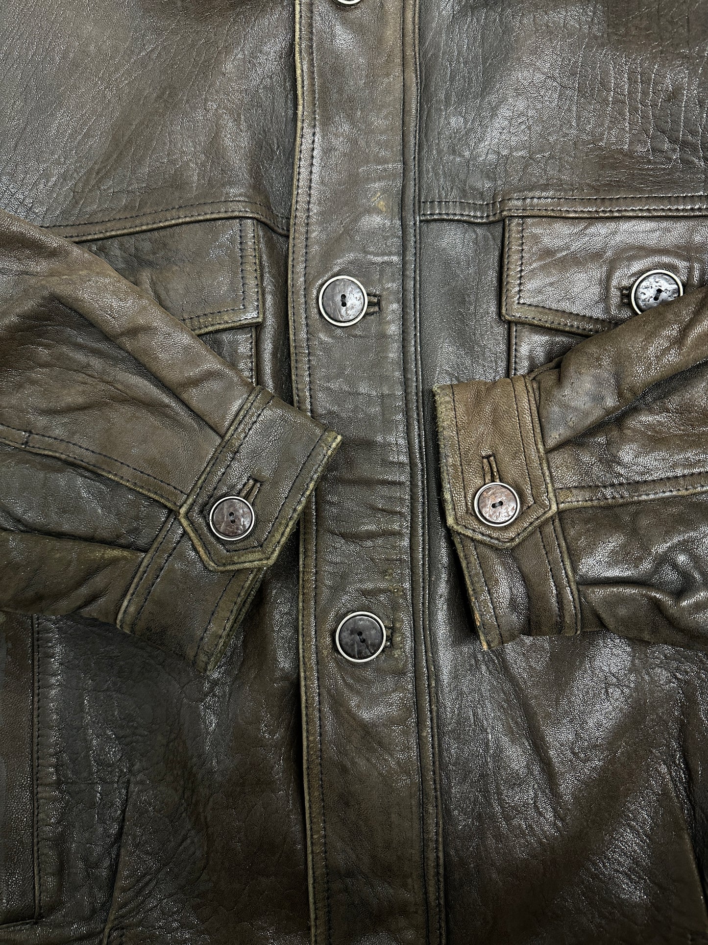 [100] 90s Harley Owners Group Leather Jacket