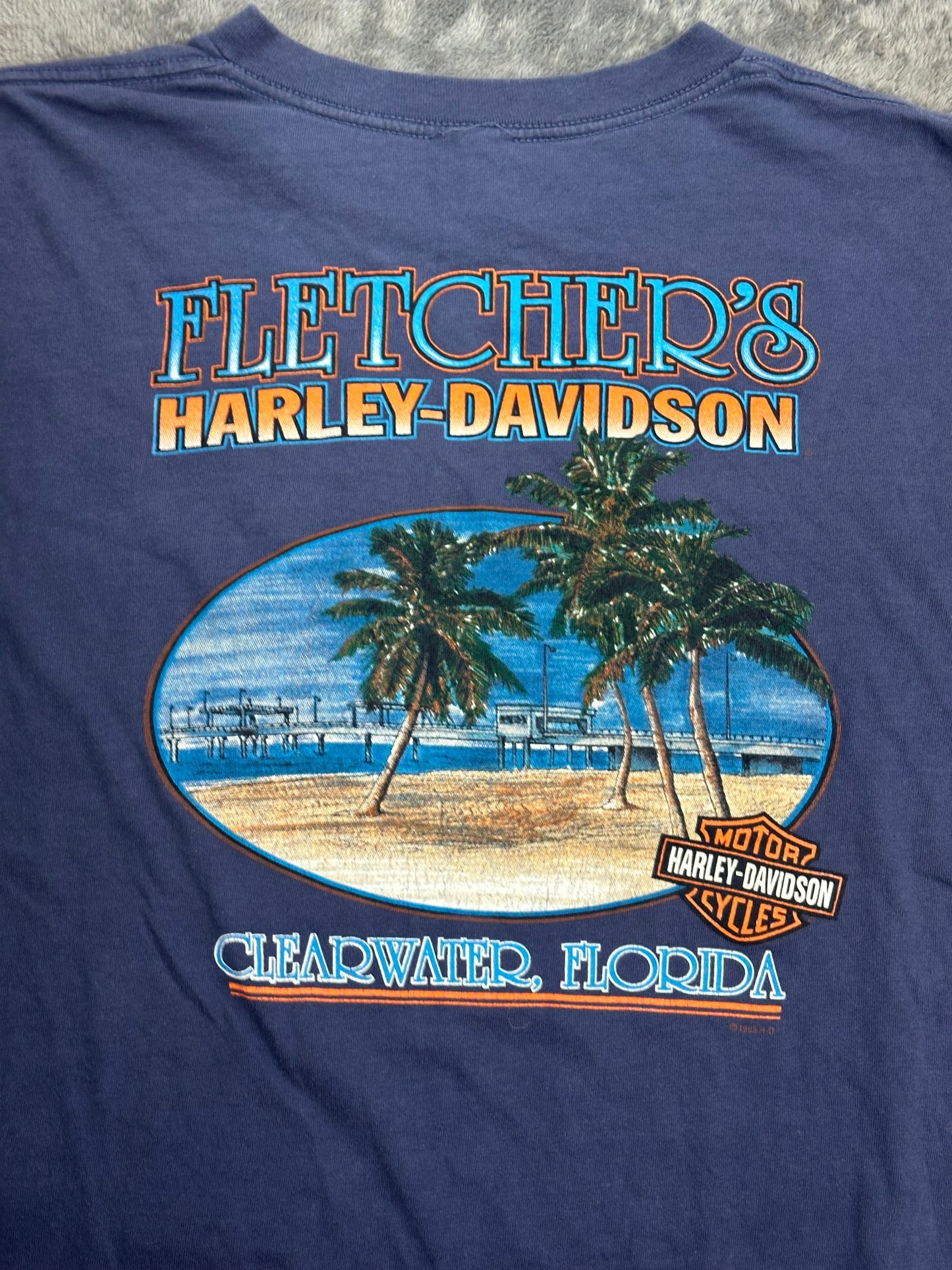 [XL] 90s Harley Davidson Flame Long Sleeve