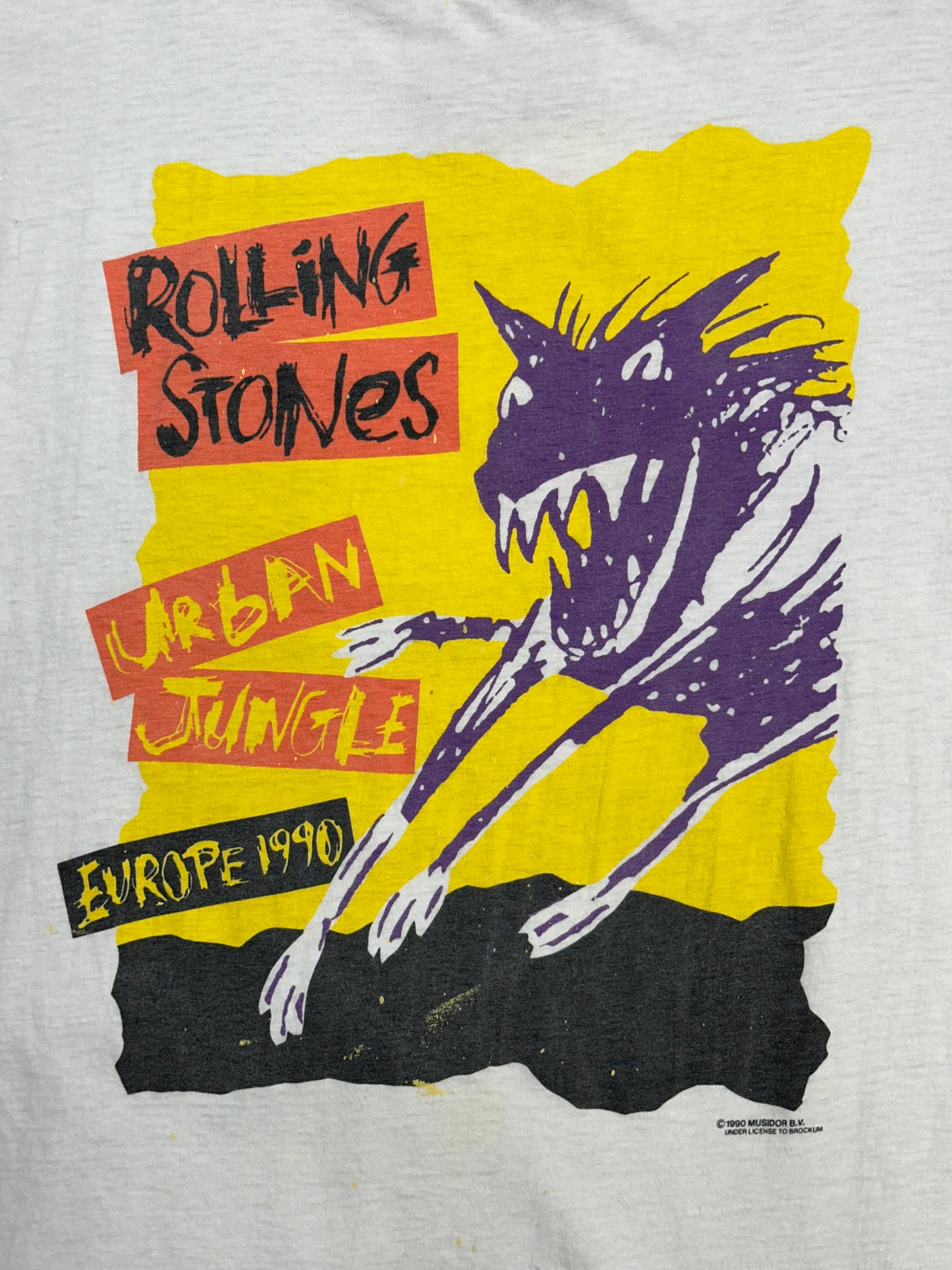 [L] 1990' Rolling Stones Urban Jungle Euro Tour Tee