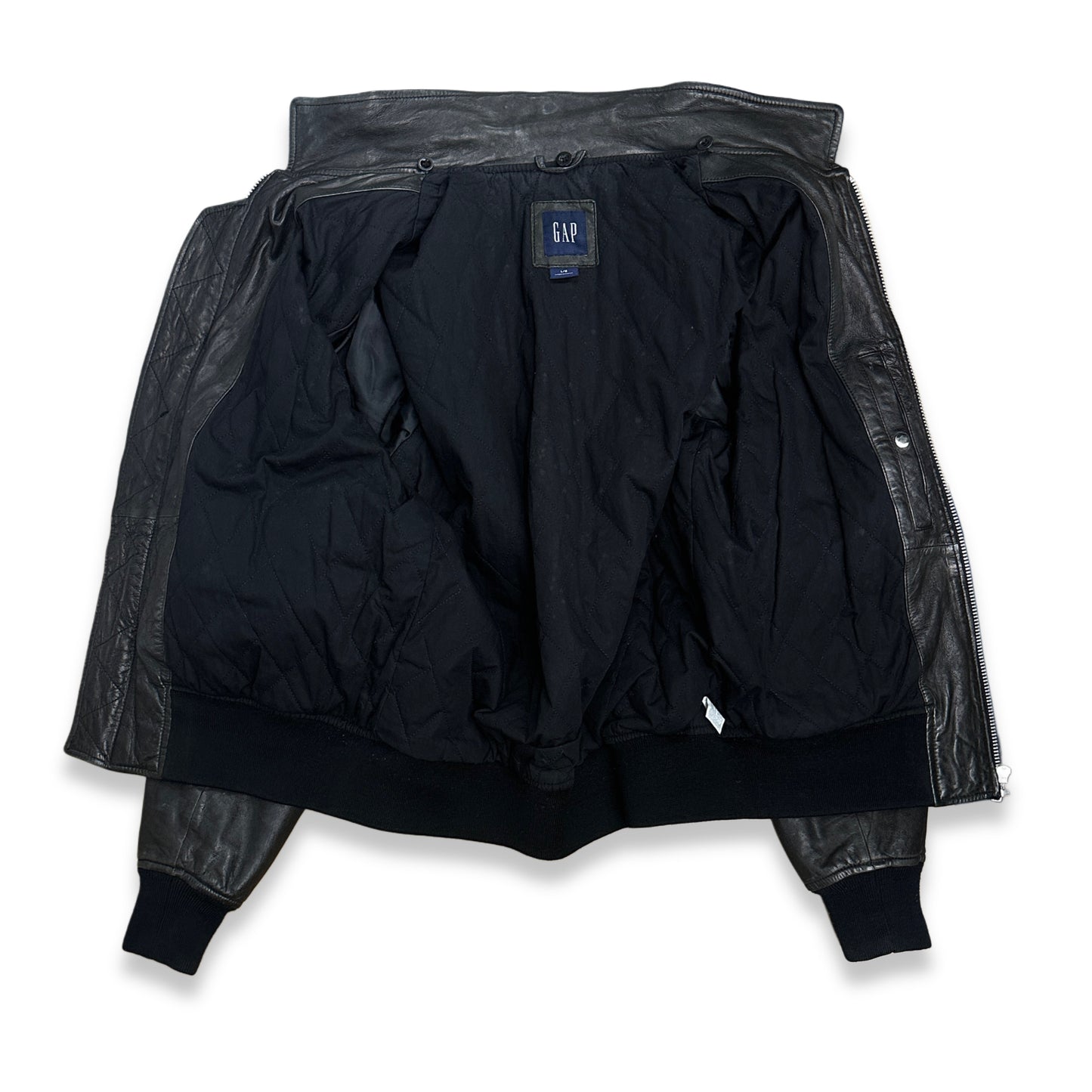 [L] 90s GAP Leather Bomber Jacket
