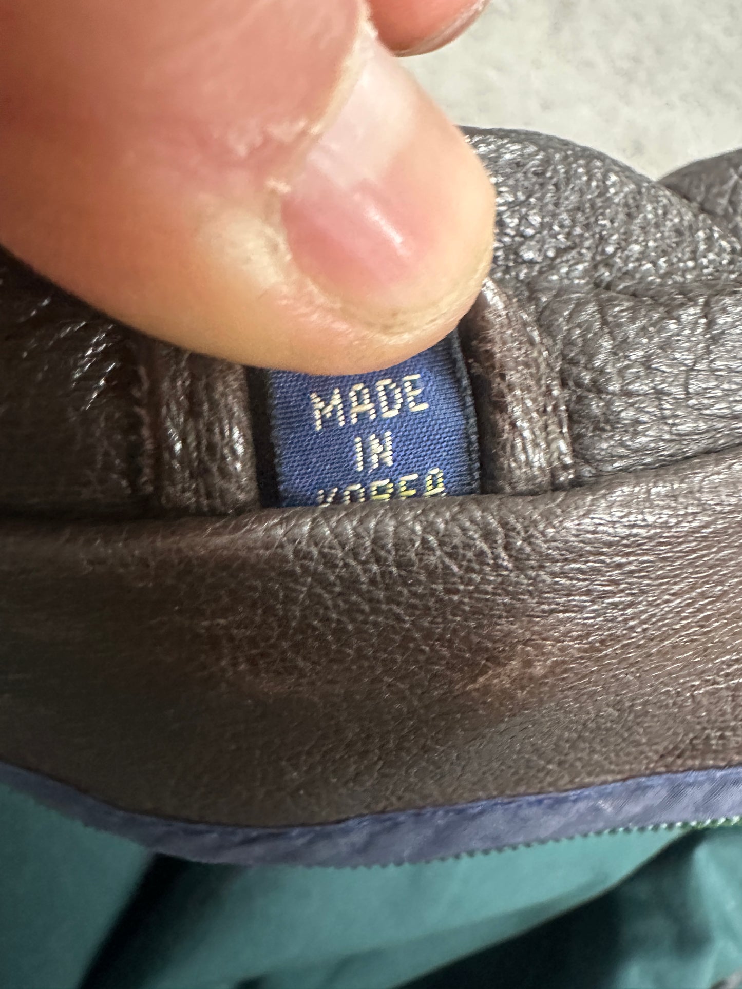 [44] 90s Nautica Brown Leather Bomber Jacket