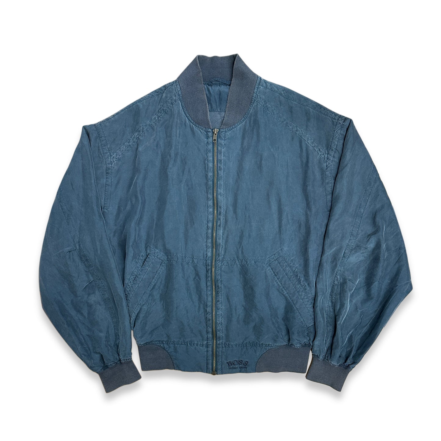 [52] 80s HUGO BOSS Silk Bomber Jacket