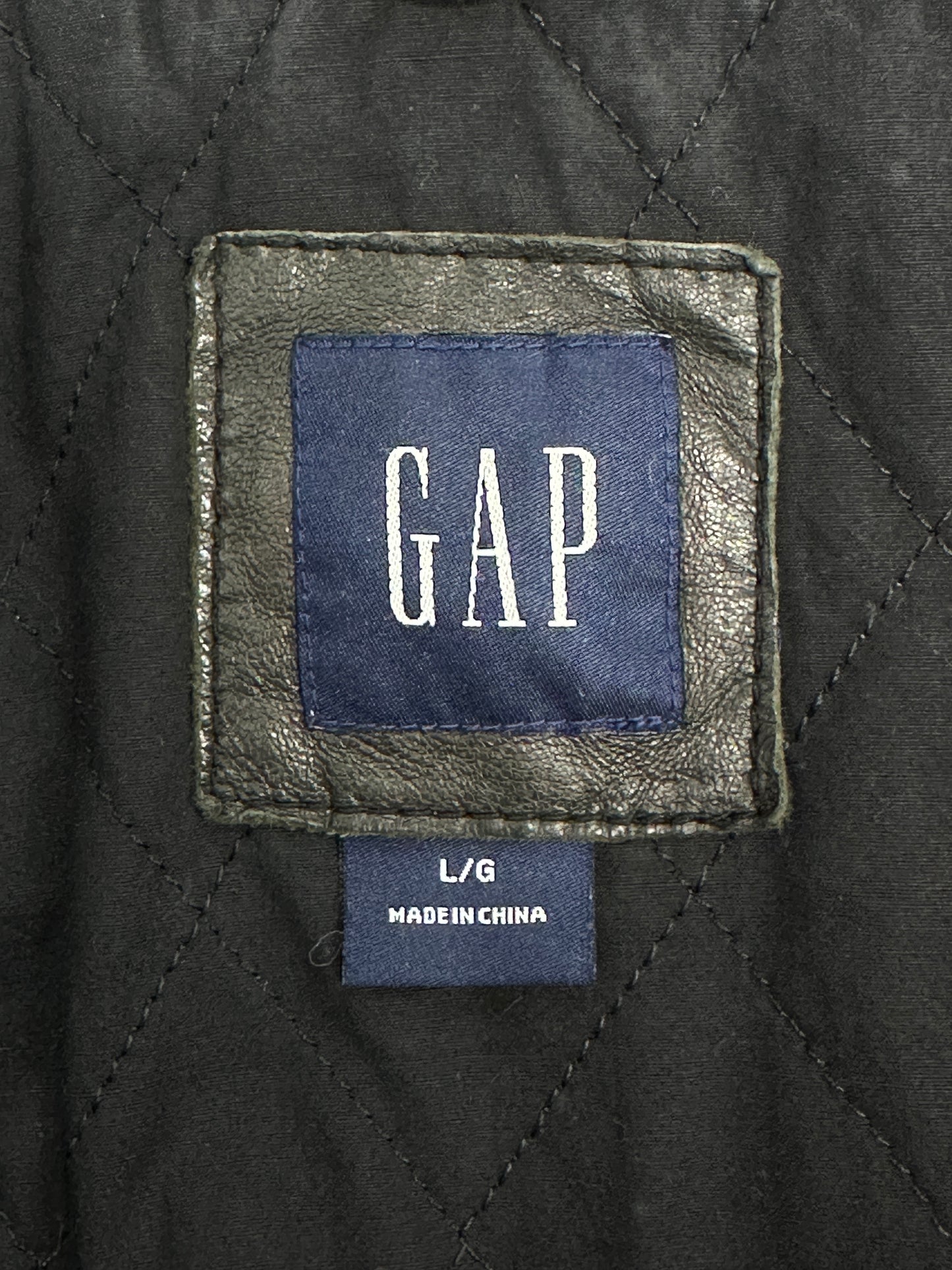[L] 90s GAP Leather Bomber Jacket