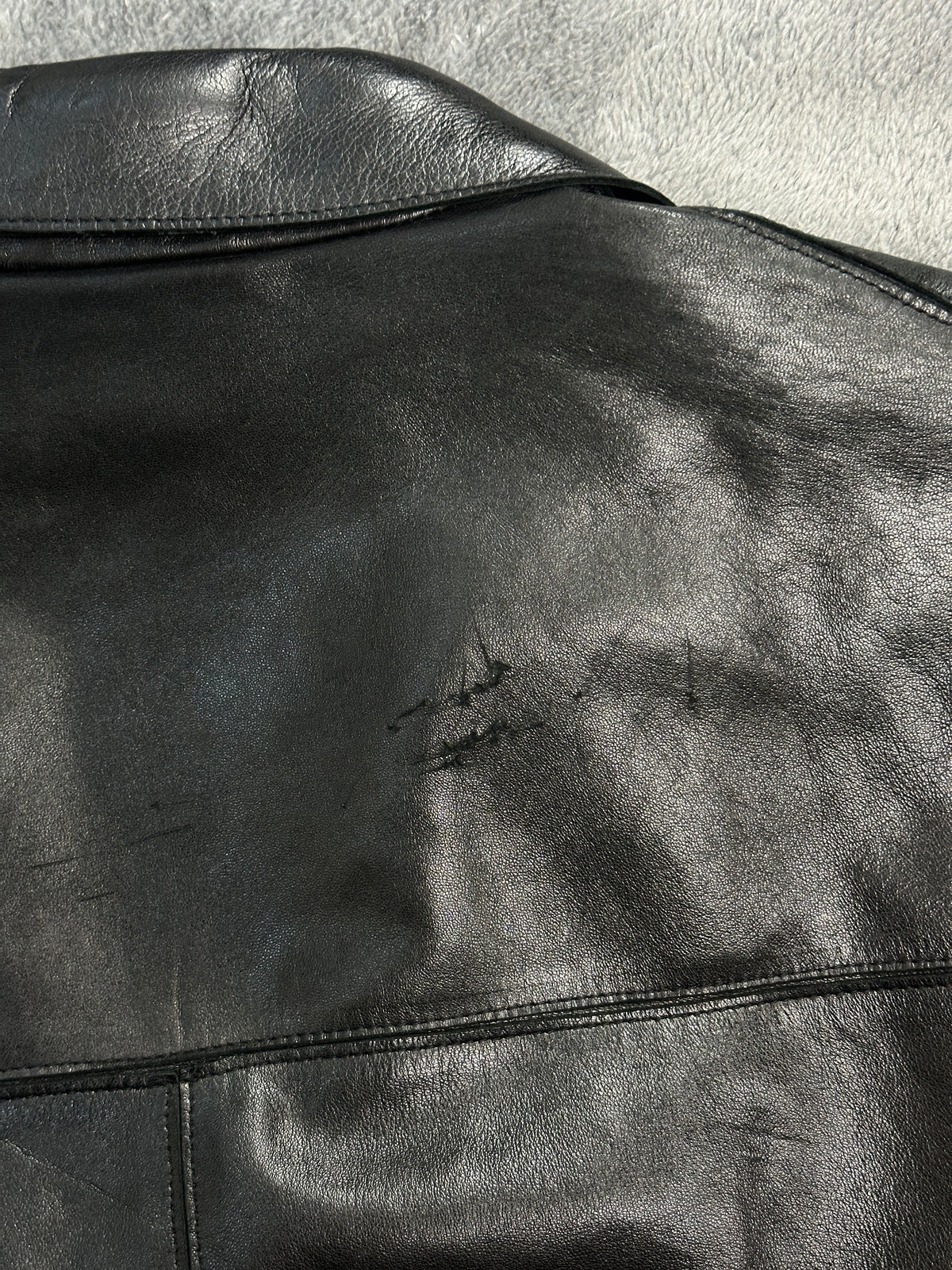 [50] 90s HUGO BOSS Lambskin Leather Blazer