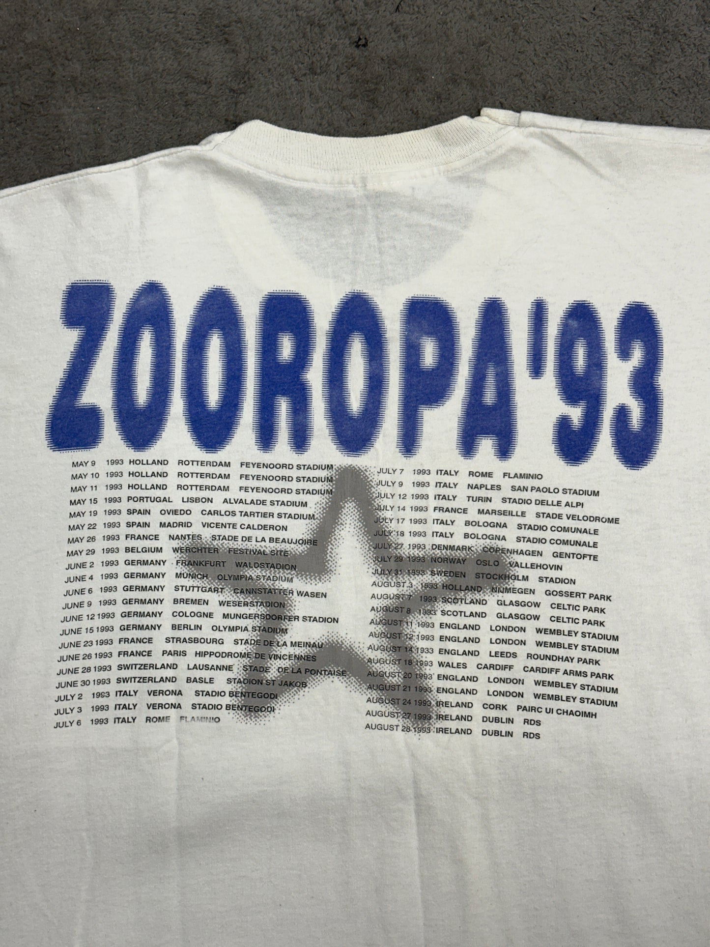 [XL] 1993' U2 ZOOROPA Tour Tee
