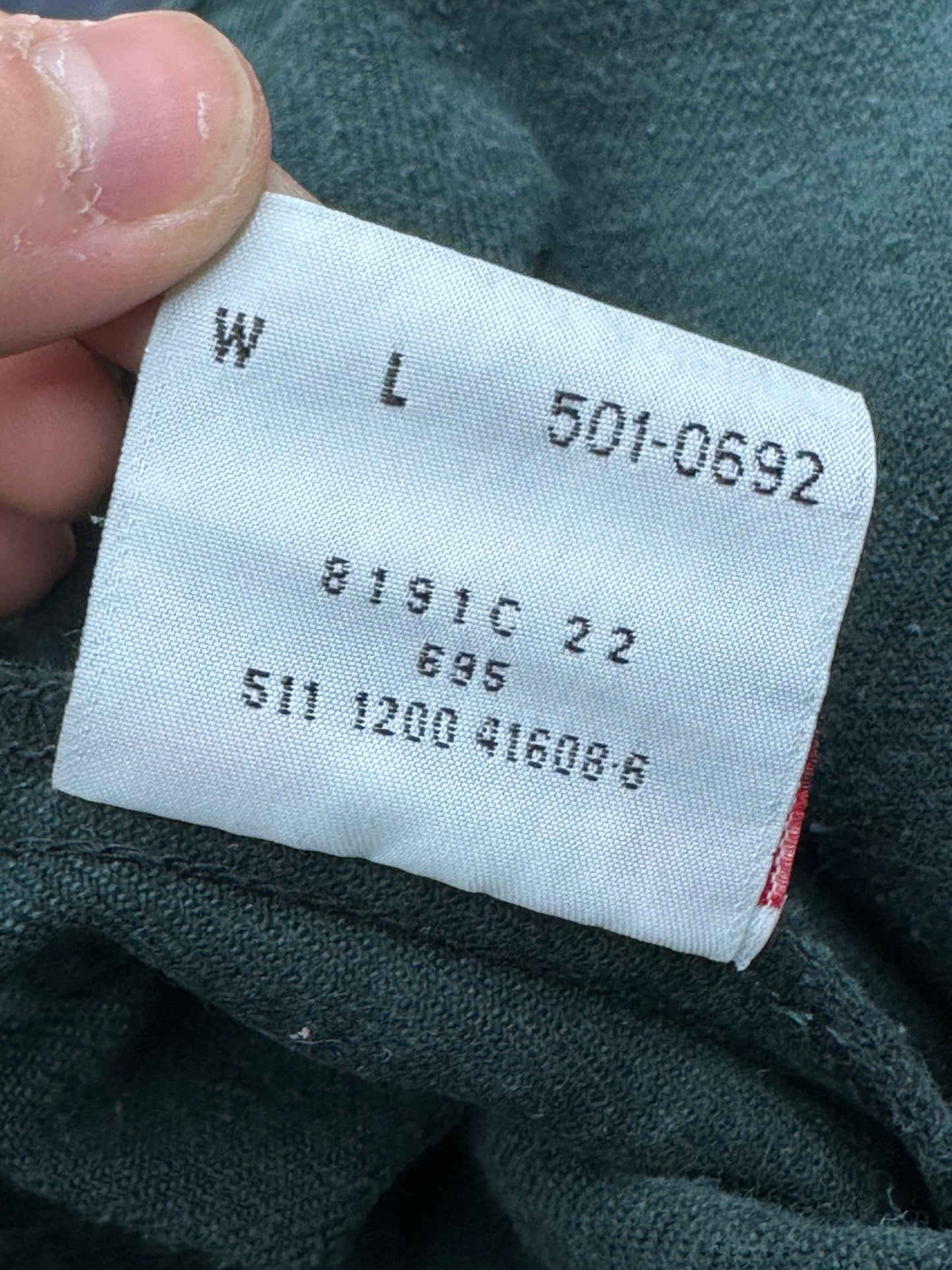 [36x32] 2000' Levi's 501 Green Denim Pants