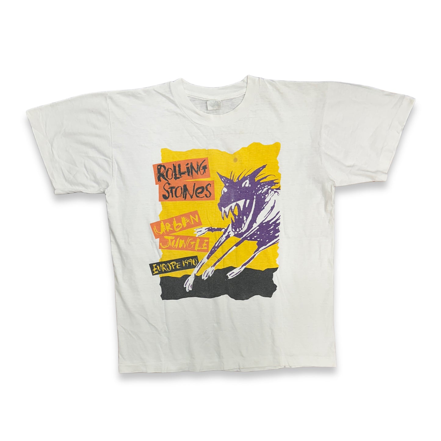 [L] 1990' Rolling Stones Urban Jungle Euro Tour Tee