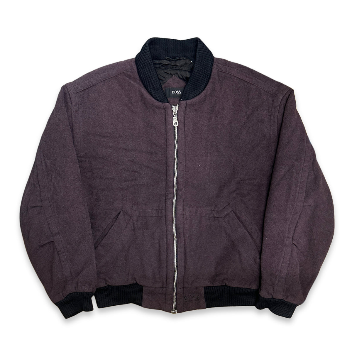 [50] 90s HUGO BOSS Wool Cashmere Bomber Jacket