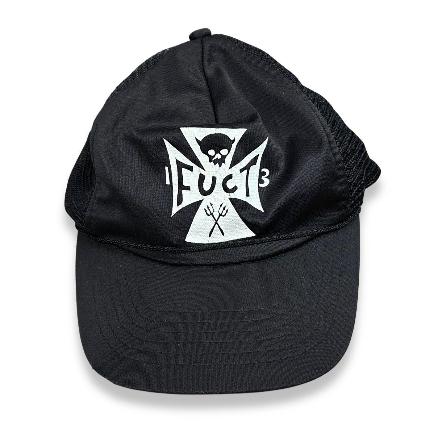 [OS] 90s FUCT Iron Cross Trucker Cap