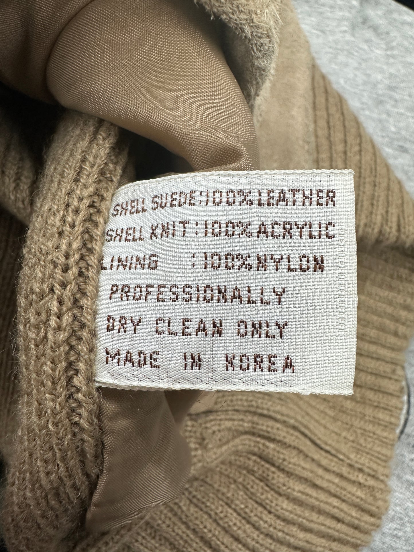 [XL] 80s Sears SportsWear Knit Suede Jacket